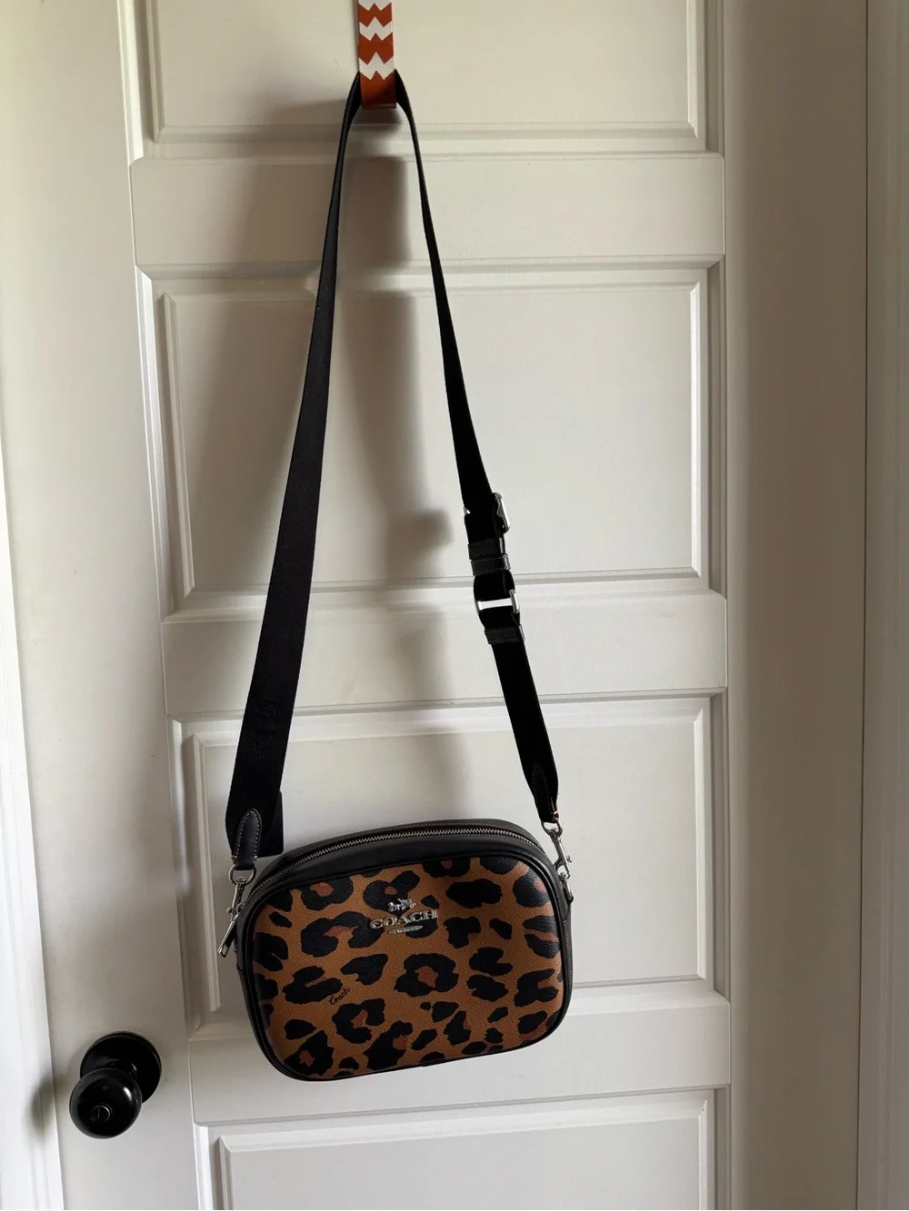 Coach Jamie Camera Bag - Leopard Print Crossbody Bag - Brown/Black